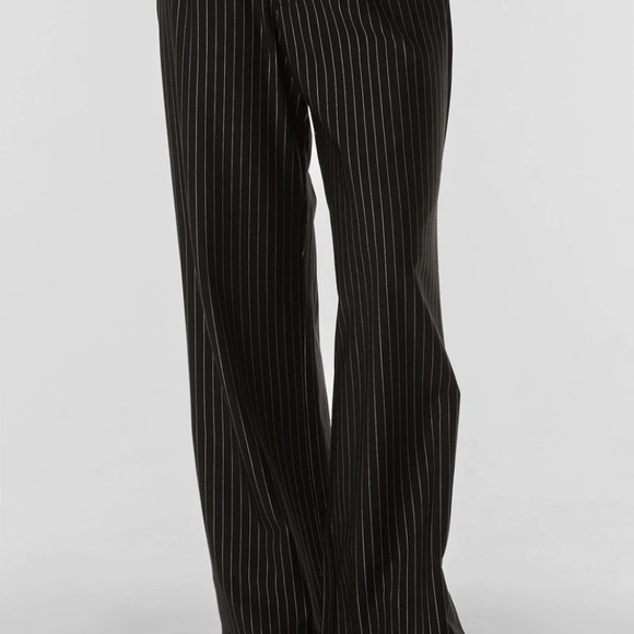 NOLI NWT Spade trouser black pinstripe wide leg pants Size M - Picture 4 of 4